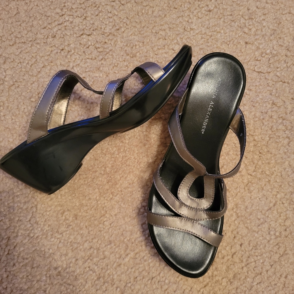 Black and pewter Women's Sandals